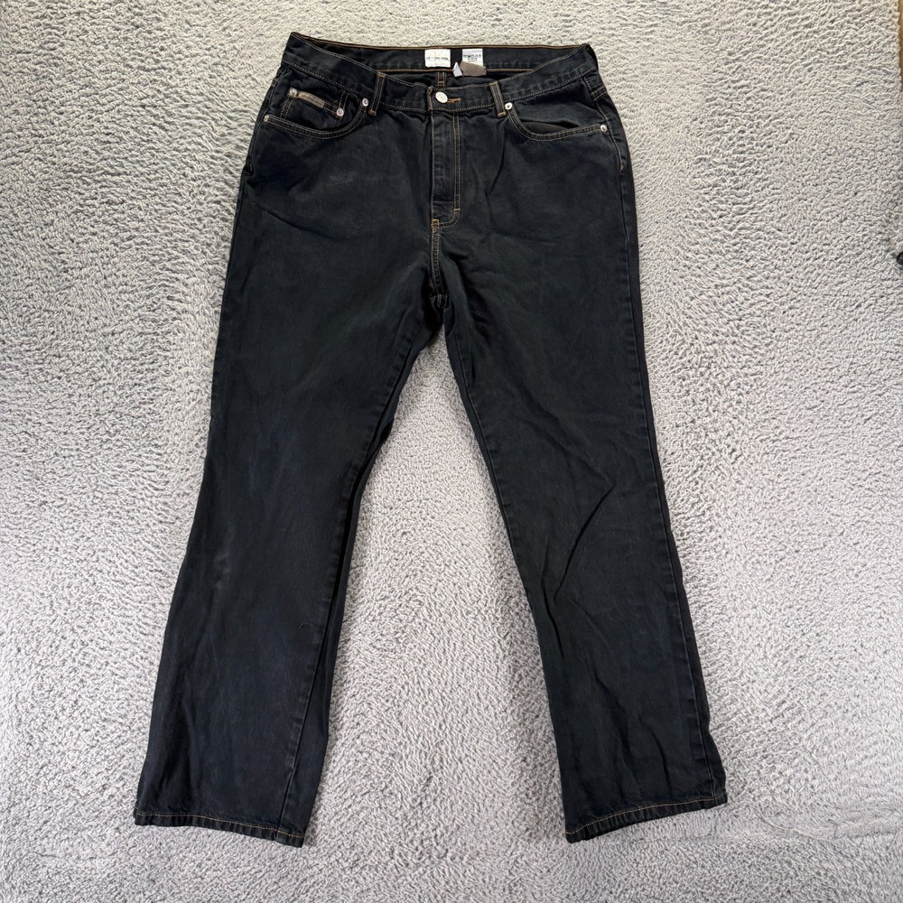 Calvin Klein Jeans Womens 14 Black Cotton Denim Straight Leg Streetwear Workwear